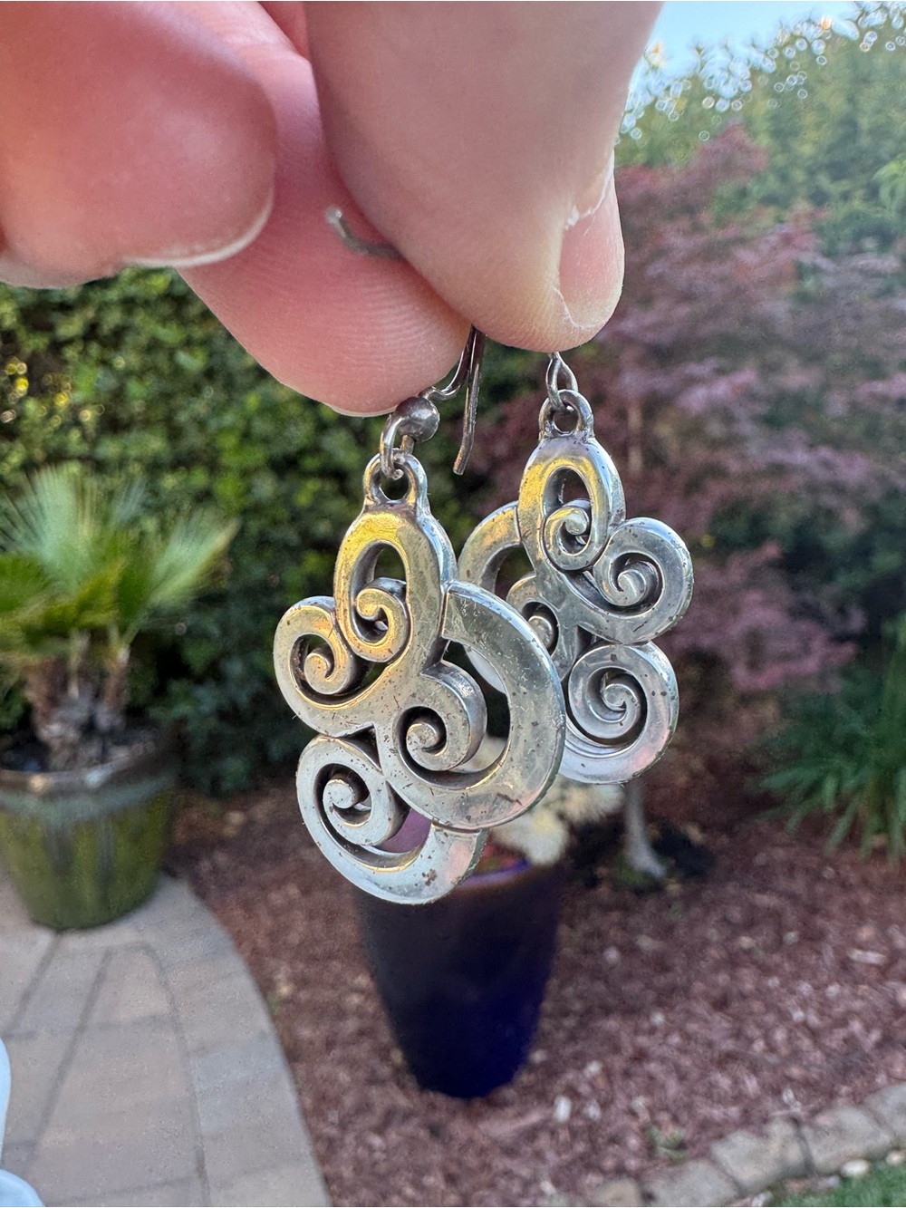 Brighton Silver Swirl Dangle Earrings